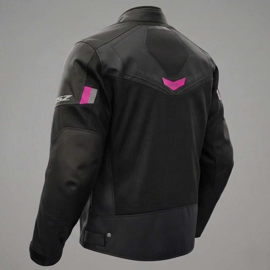 GIUBBOTTO MOTO LS2 GARDA AIR LADY NERO/FUCSIA