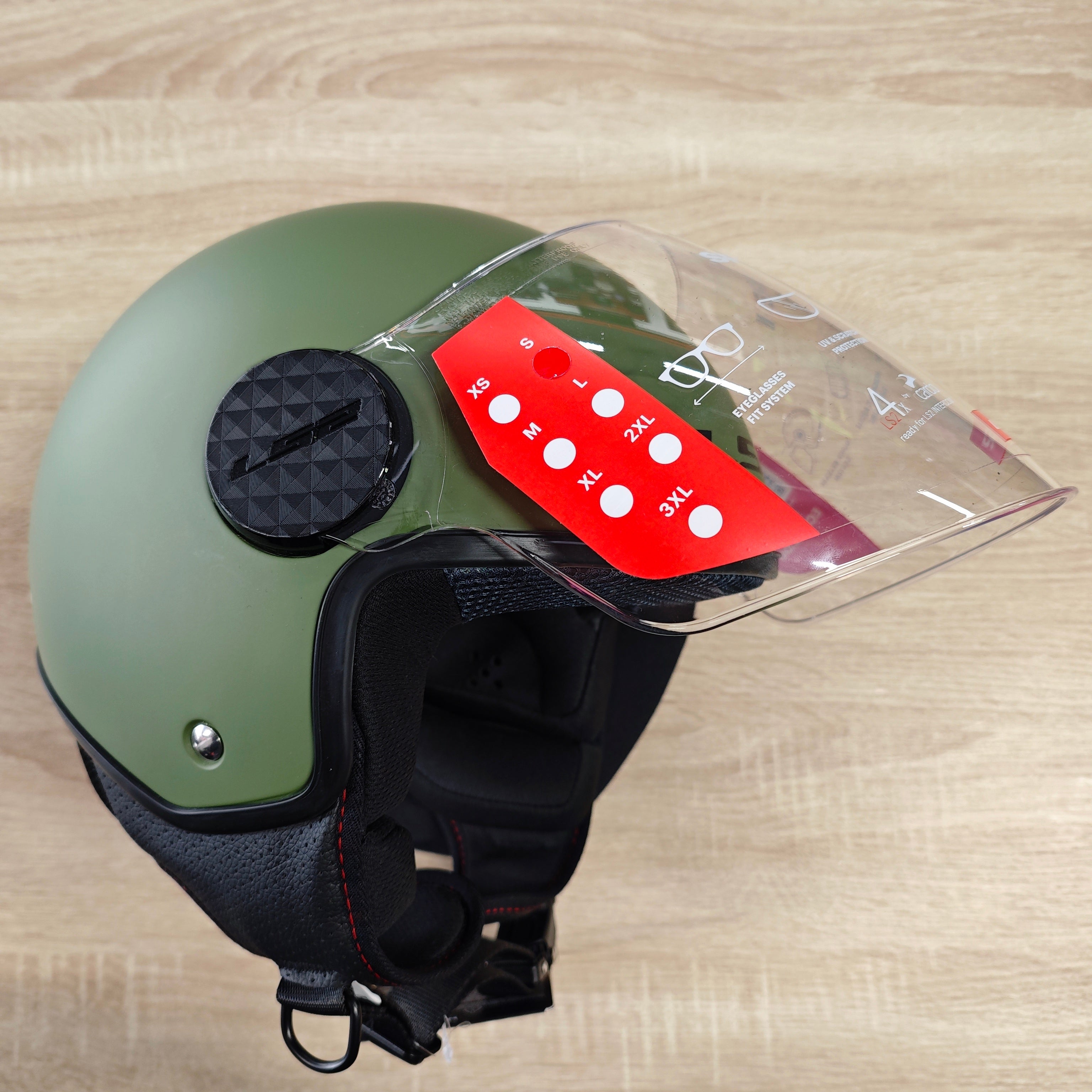 CASCO CON VISIERA TRASPARENTE LS2 SPHERE II VERDE