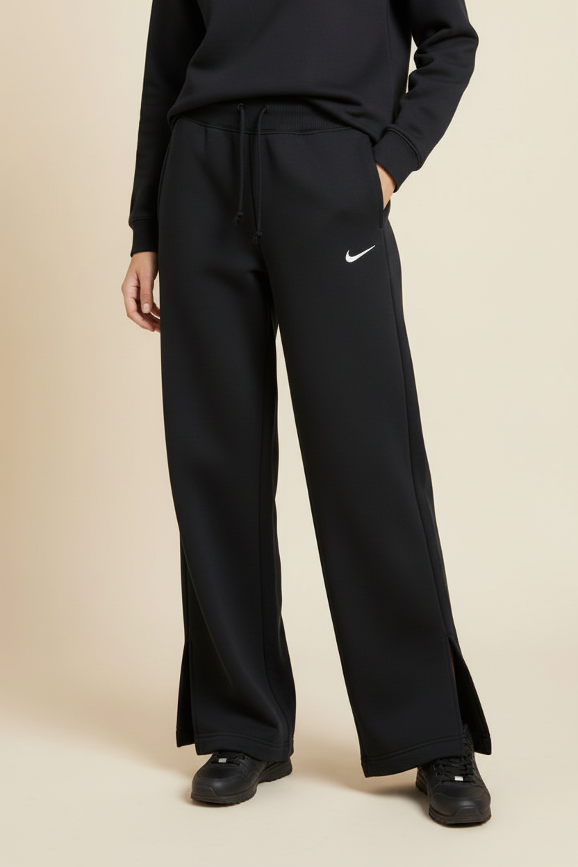 NIKE PANTALONE PALAZZO DONNA DQ5615 nero SPACCO BASSO