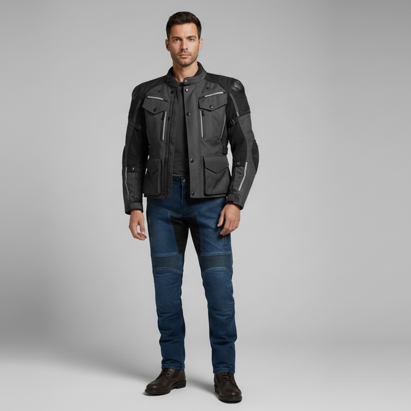JEANS MOTO DA VIAGGIO HERO HR-0211 BLU