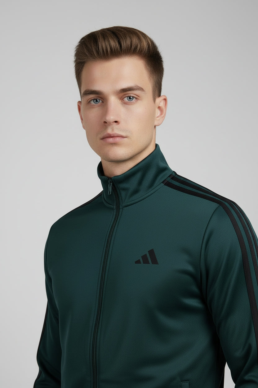 Uomo TUTA ADIDAS JX5502 verde bosco primo piano 