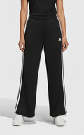 PANTALONE PALAZZO NERO ADIDAS DONNA JW7182  STRISCE 3 BIANCHE
