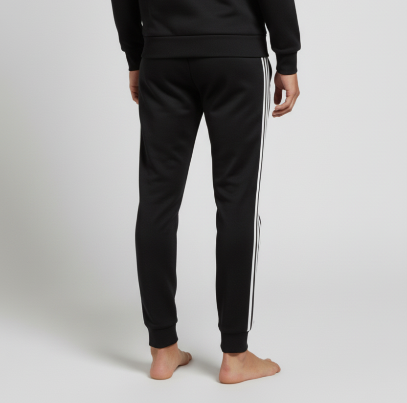 ADIDAS ORIGINALS PANTALONE UOMO IU2353 black 3 strisce bianche posteriore 