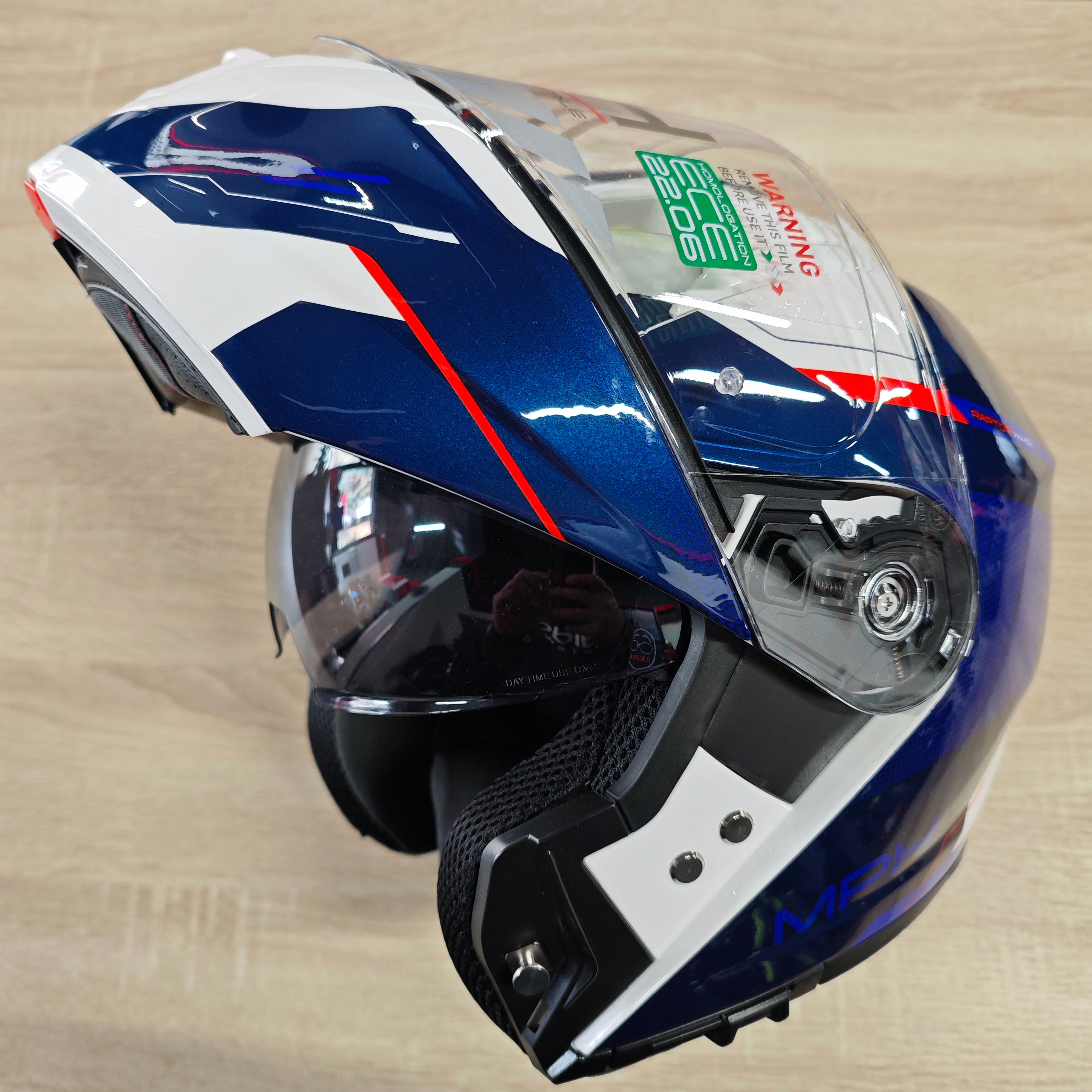 CASCO MODULARE INTEGRALE MPH RAPTOR BIANCO/BLU/ROSSO