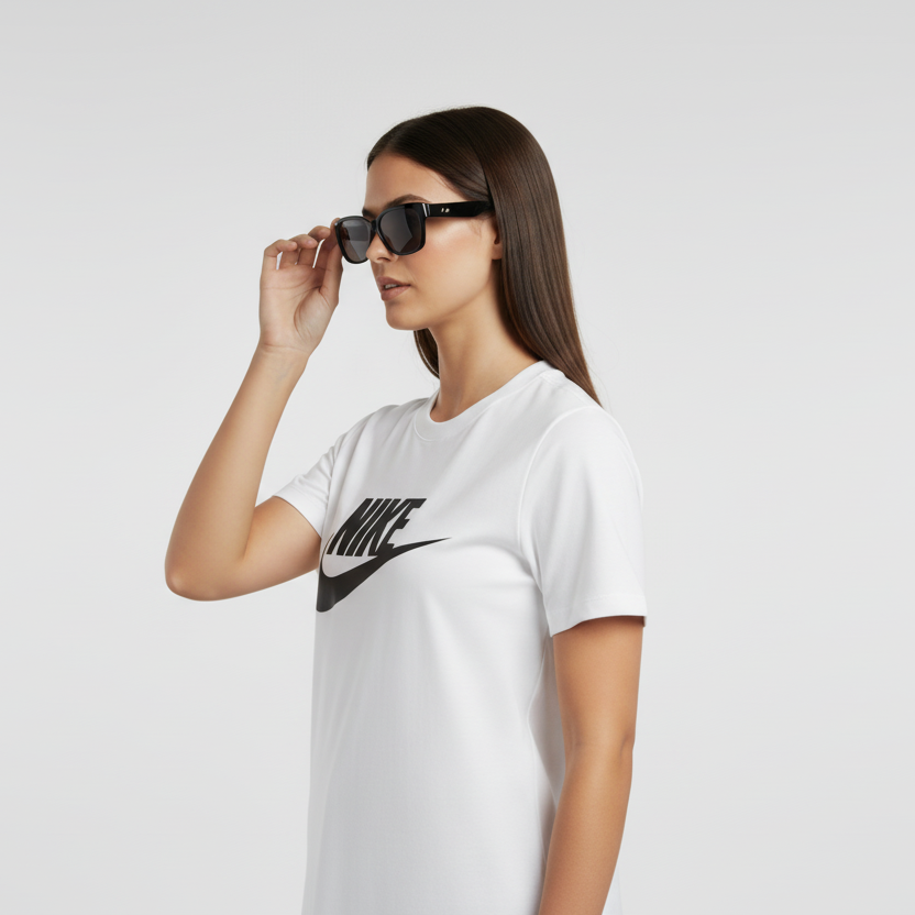 NIKE T-SHIRT DONNA DX7906 Bianca SPORTIVA 