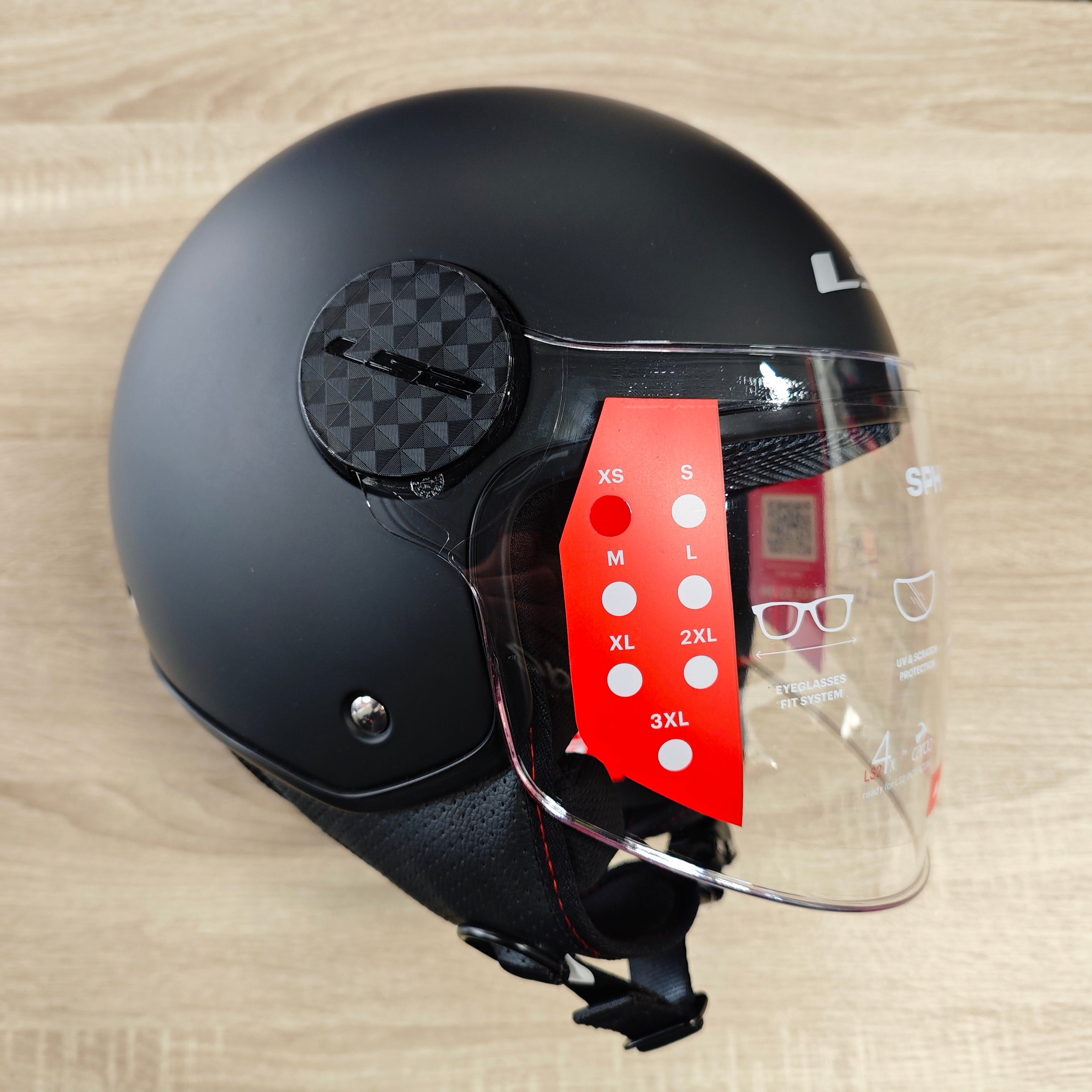 CASCO OMOLOGATO LS2 SPHERE II NERO OPACO