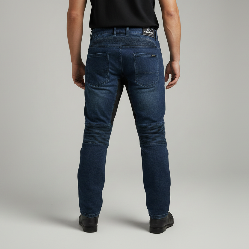 JEANS DA MOTO ELASTICIZZATI HERO HR-0211 BLU