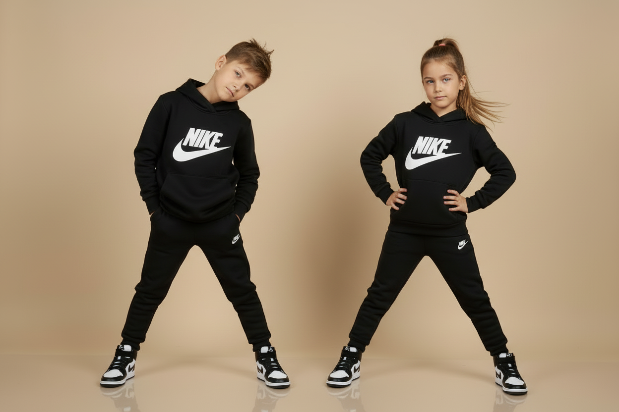 FELPA LOGO NIKE UNISEX RAGAZZO/A FD2988 NERA