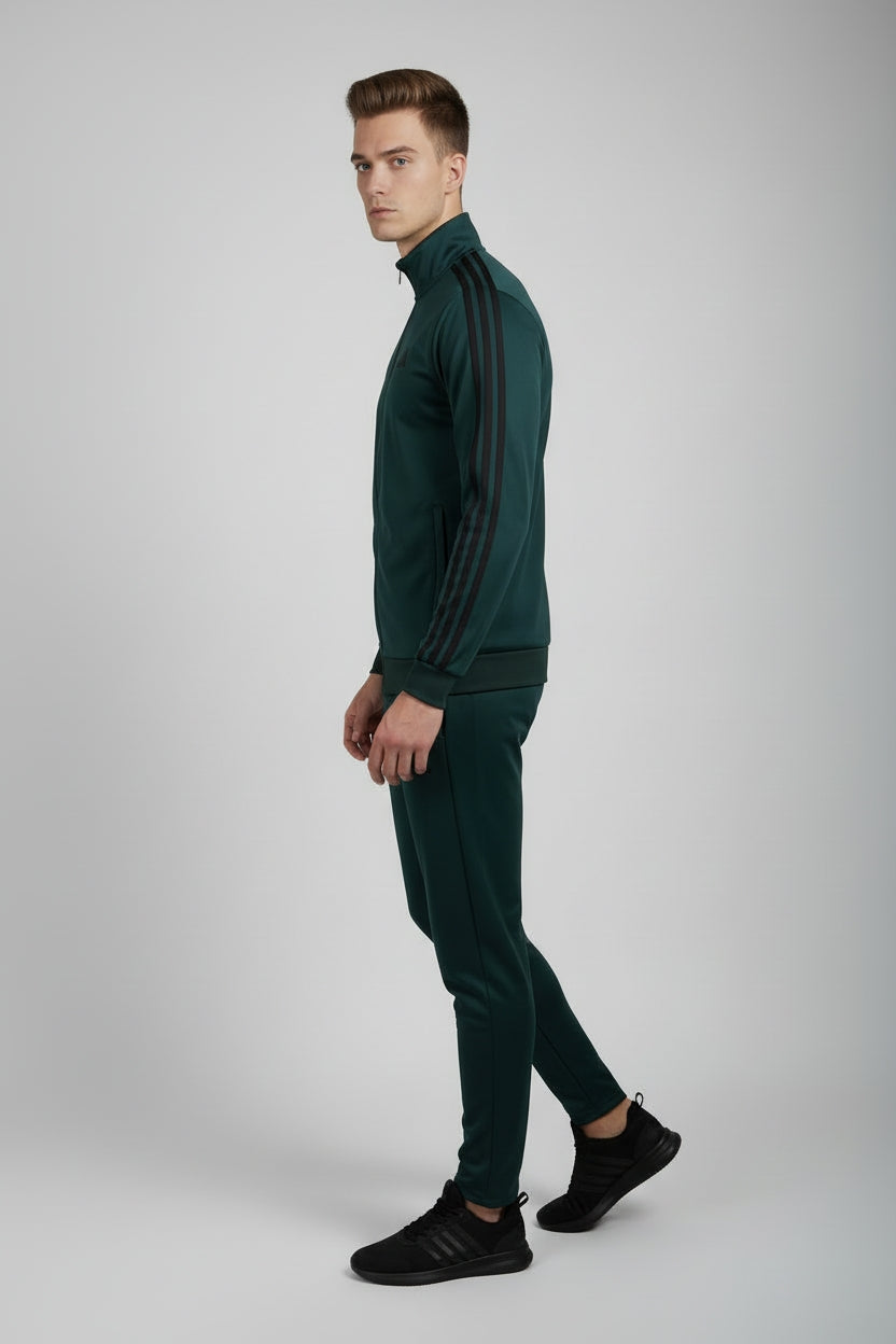 Uomo TUTA ADIDAS JX5502 verde petrolio completa laterale 