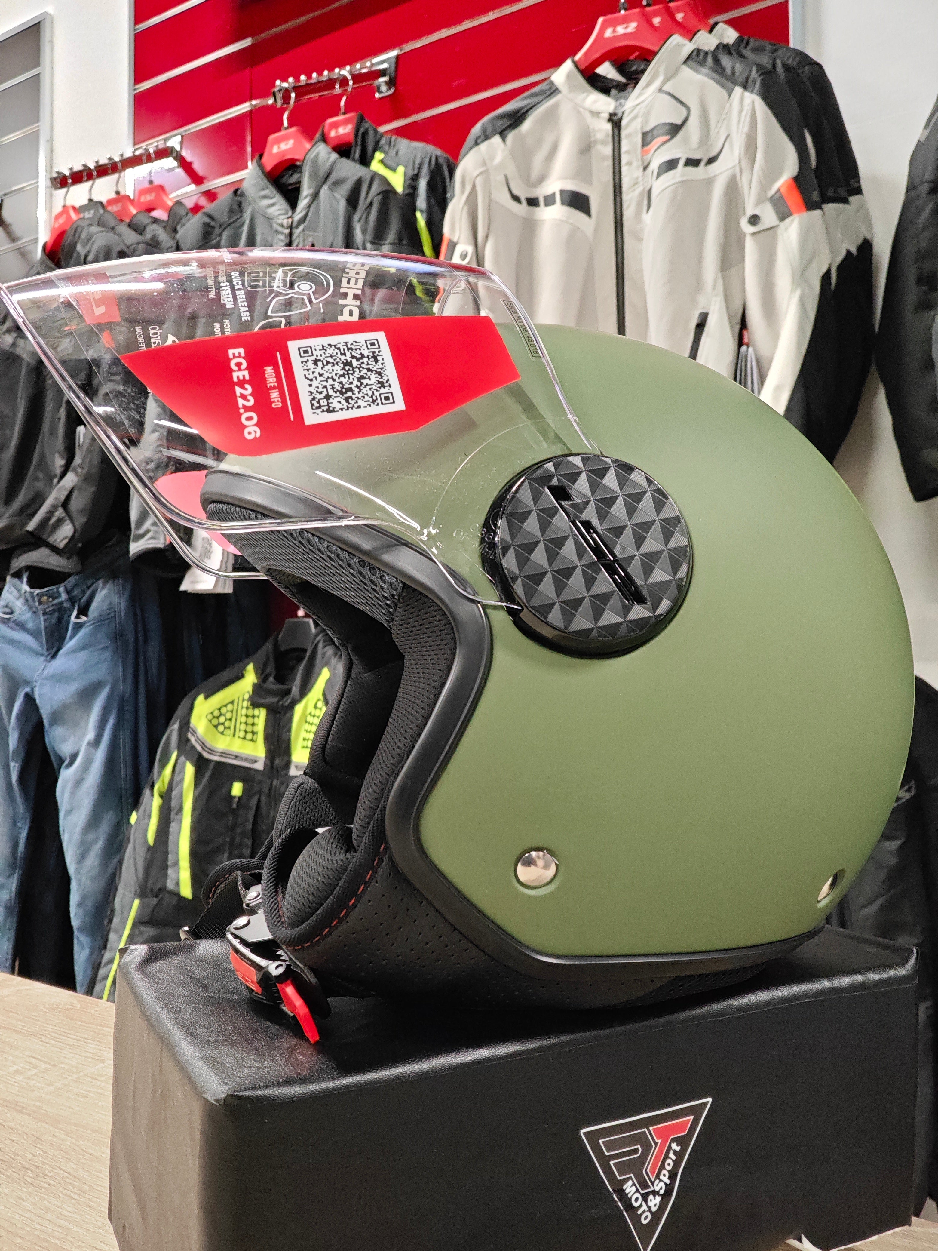 CASCO JET LS2 SPHERE II COLORATO VERDE