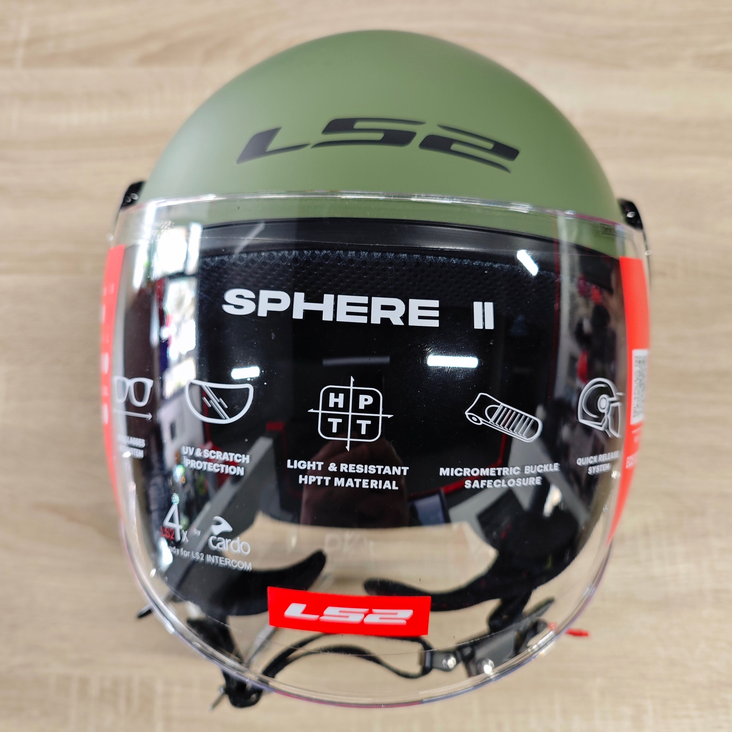 CASCO LS2 SPHERE II VERDE MATTO