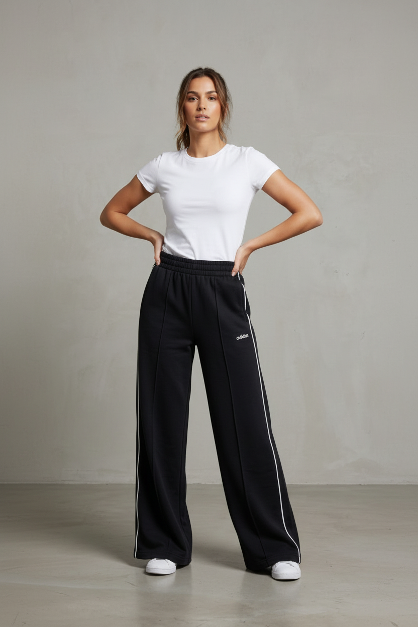 ADIDAS PANTALONE PALAZZO NERO DA DONNA KC3933