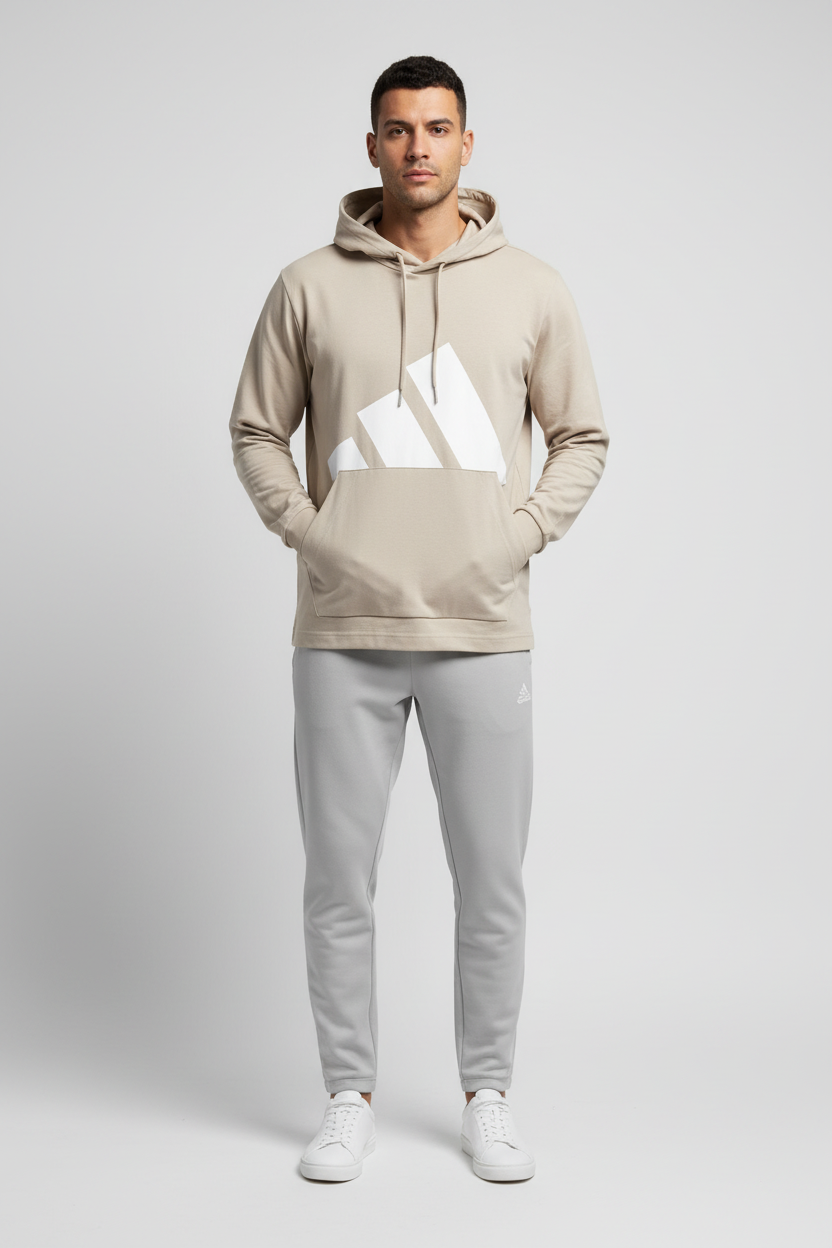 ADIDAS FELPA UOMO JE8923 BEIGE