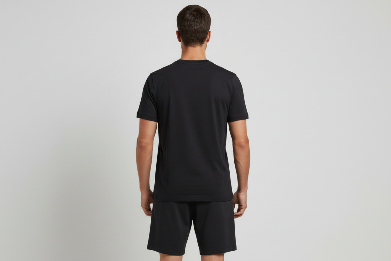 ADIDAS T-SHIRT UOMO JE8945 nera sportswear logo bianco