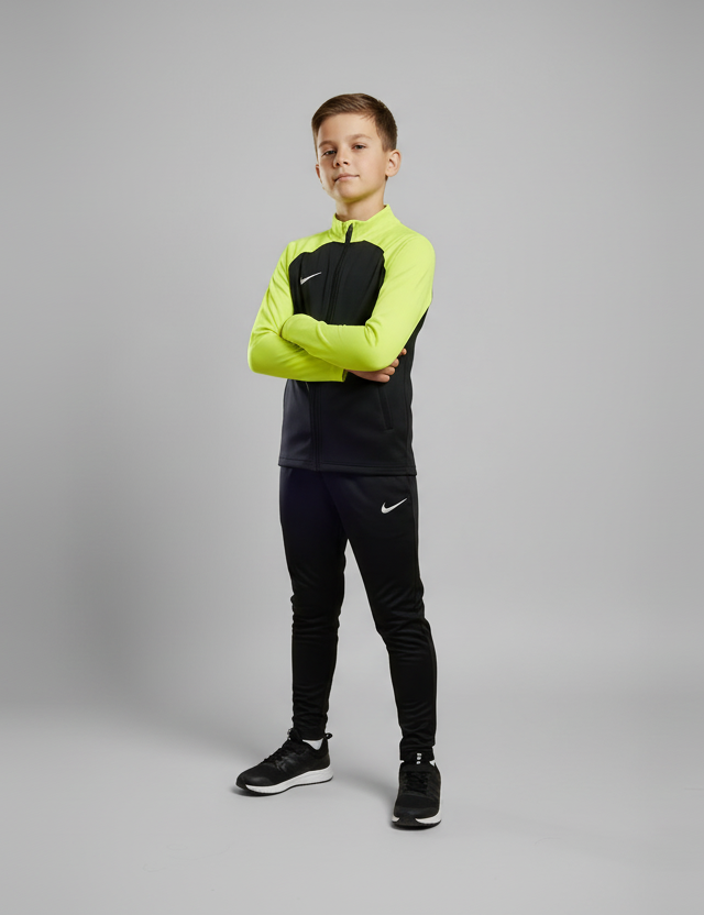 NIKE TUTA BIMBO UNISEX ACADEMY PRO NERO/FLUO DJ3363