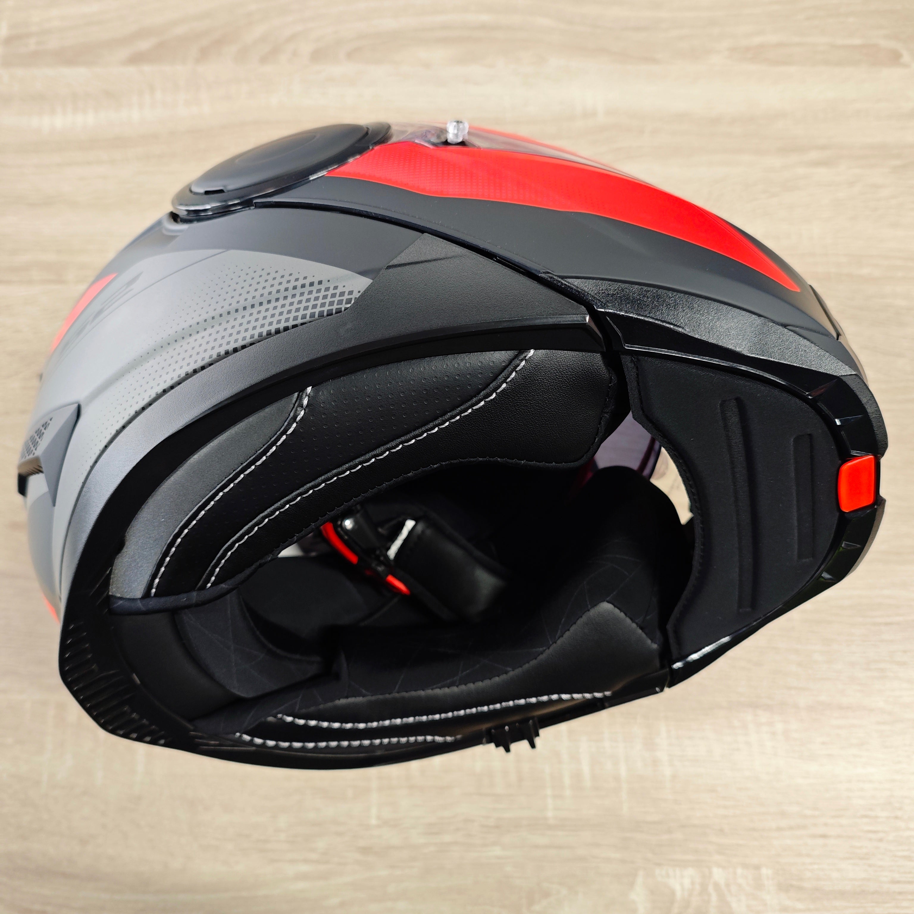 CASCO MODULARE LS2 SCOPE II INTERNI NERO/ROSSO