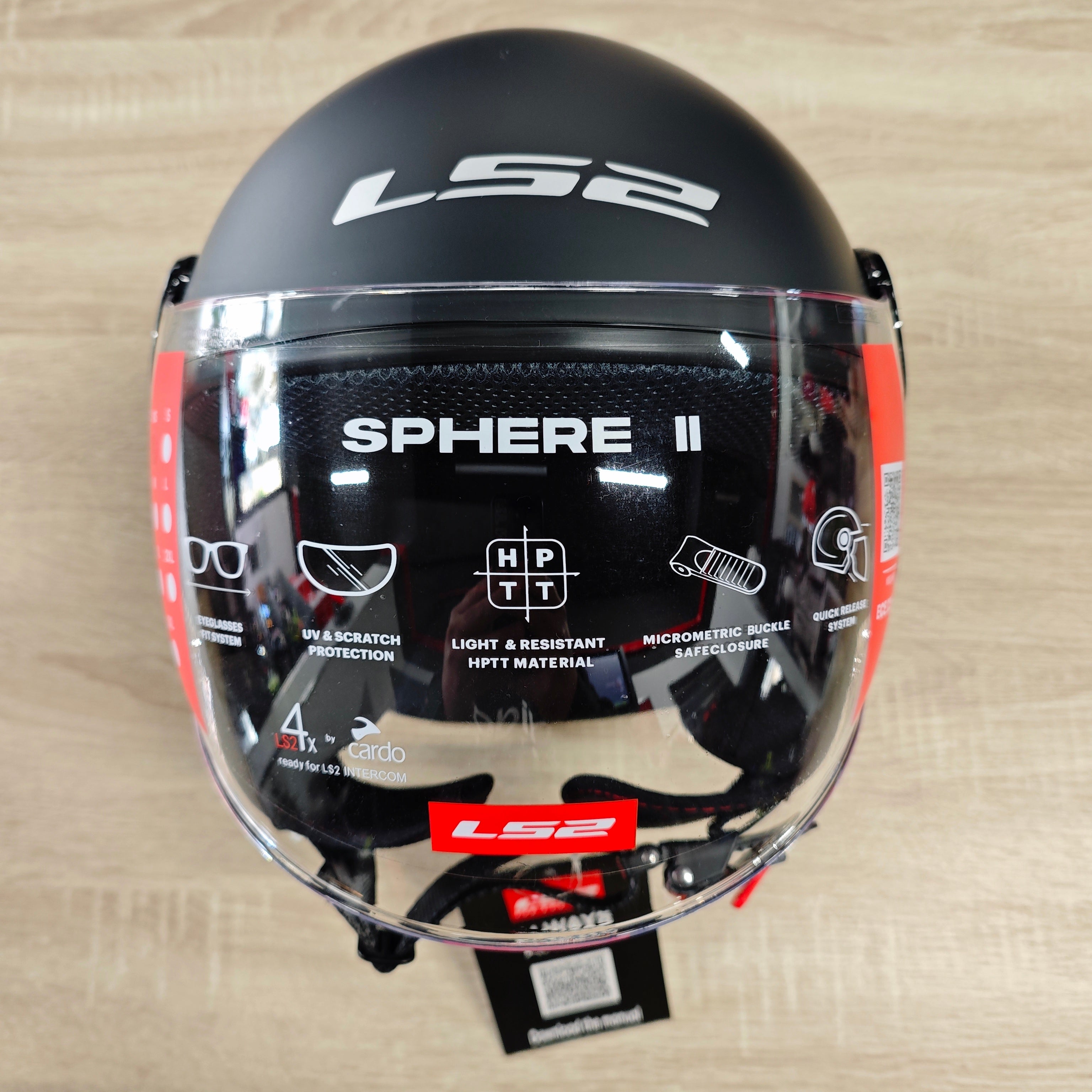 CASCO SCOOTERONE LS2 SPHERE II NERO OPACO