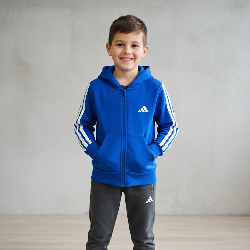 ADIDAS FELPA BLU UNISEX JUNIOR JY4977