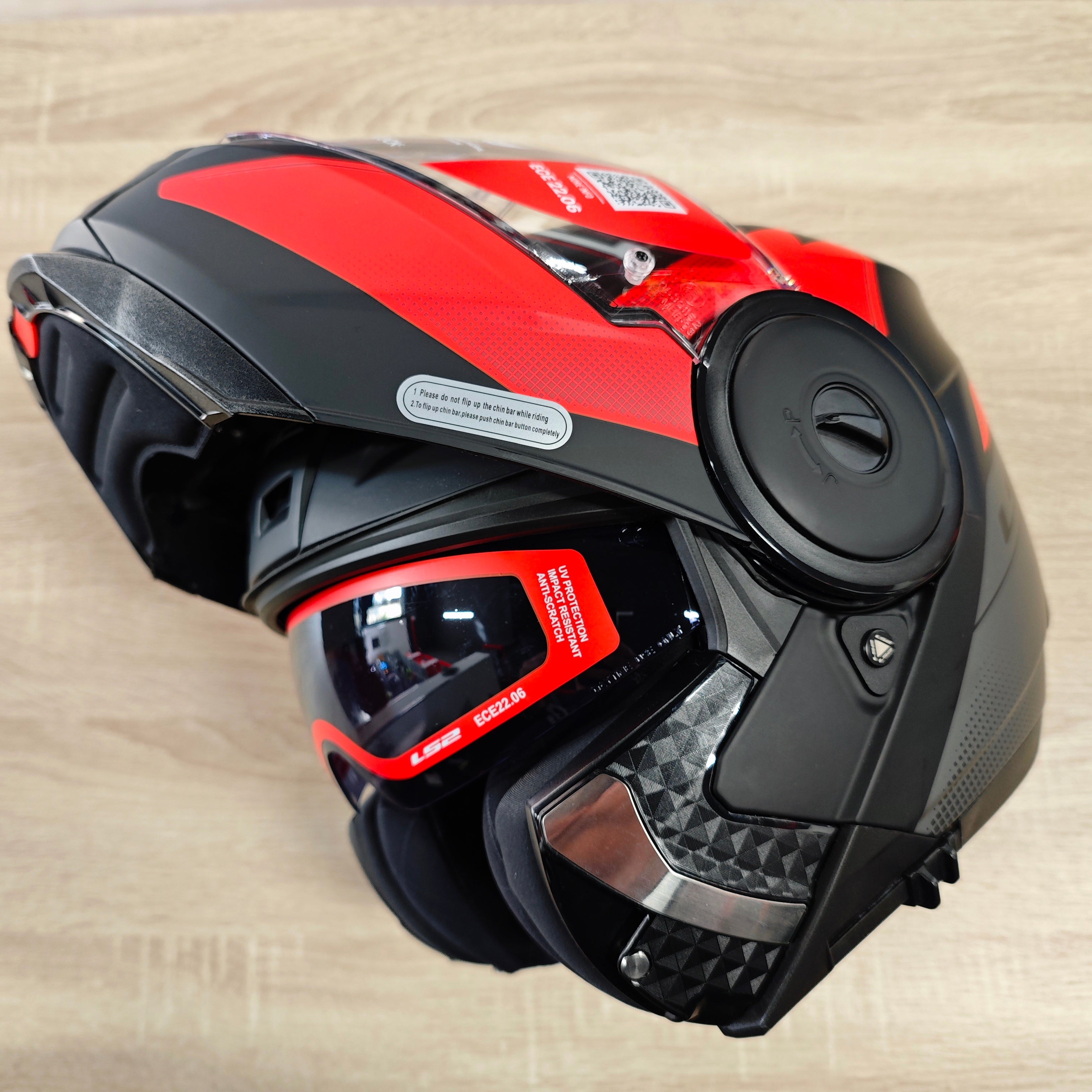 CASCO MODULARE LS2 SCOPE II GRAPHIC BLACK/RED