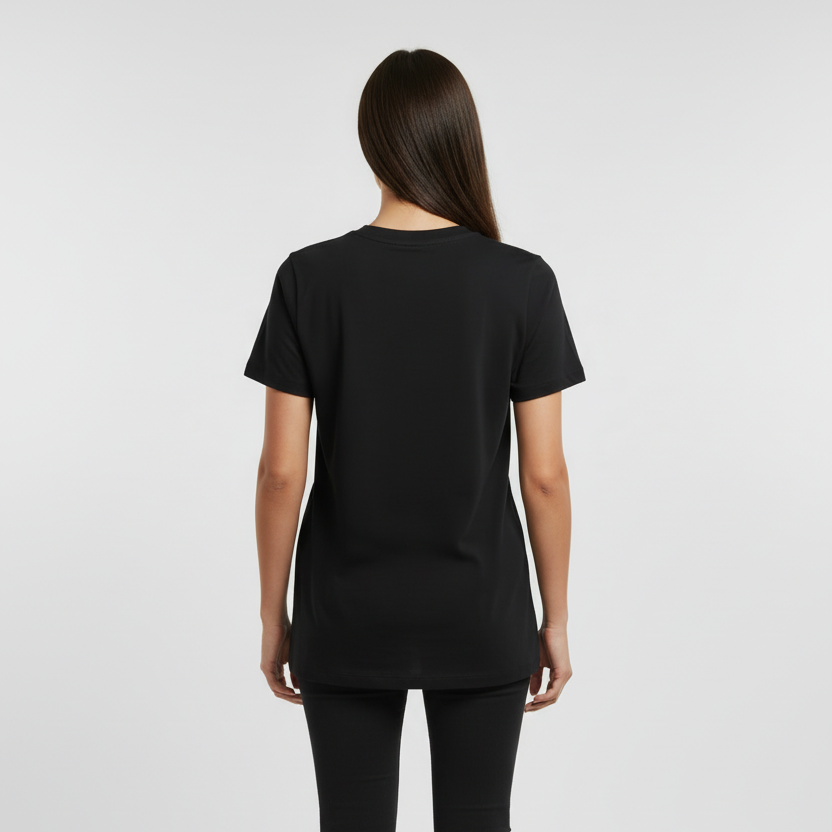 NIKE T-SHIRT DONNA DX7906 NERA LOGO BIANCO 