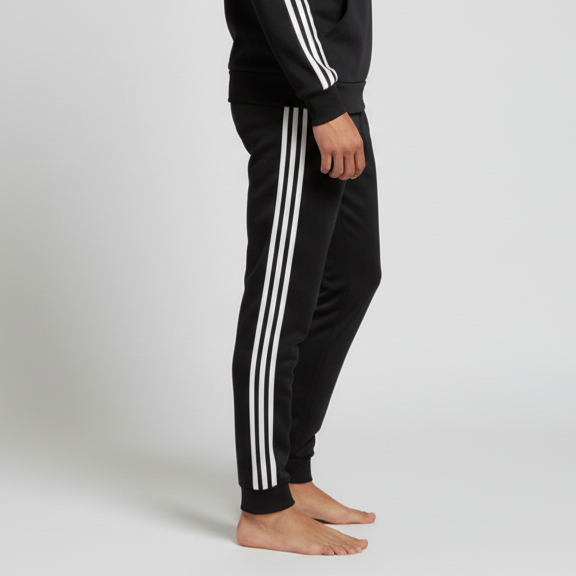 ADIDAS ORIGINALS PANTALONE UOMO nero IU2353 strisce 3 bianche laterale