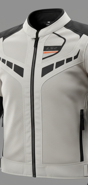 GIUBBOTTO MOTO LS2 GARDA AIR BIANCO/NERO