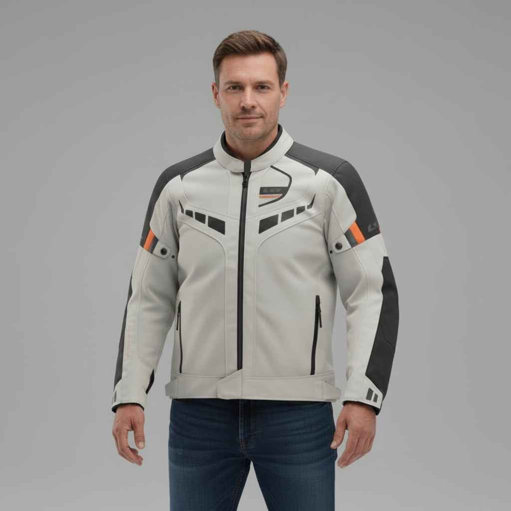 GIUBBOTTO MOTO LS2 GARDA AIR BIANCO/NERO