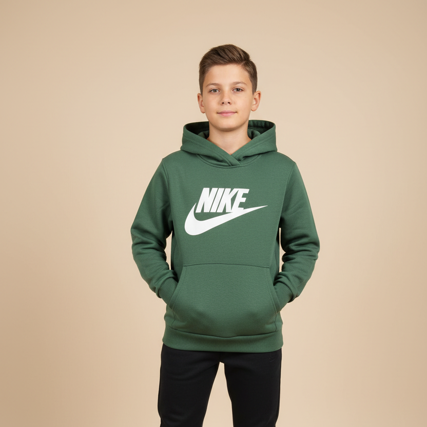 NIKE FELPA UNISEX JUNIOR FD2988 VERDE